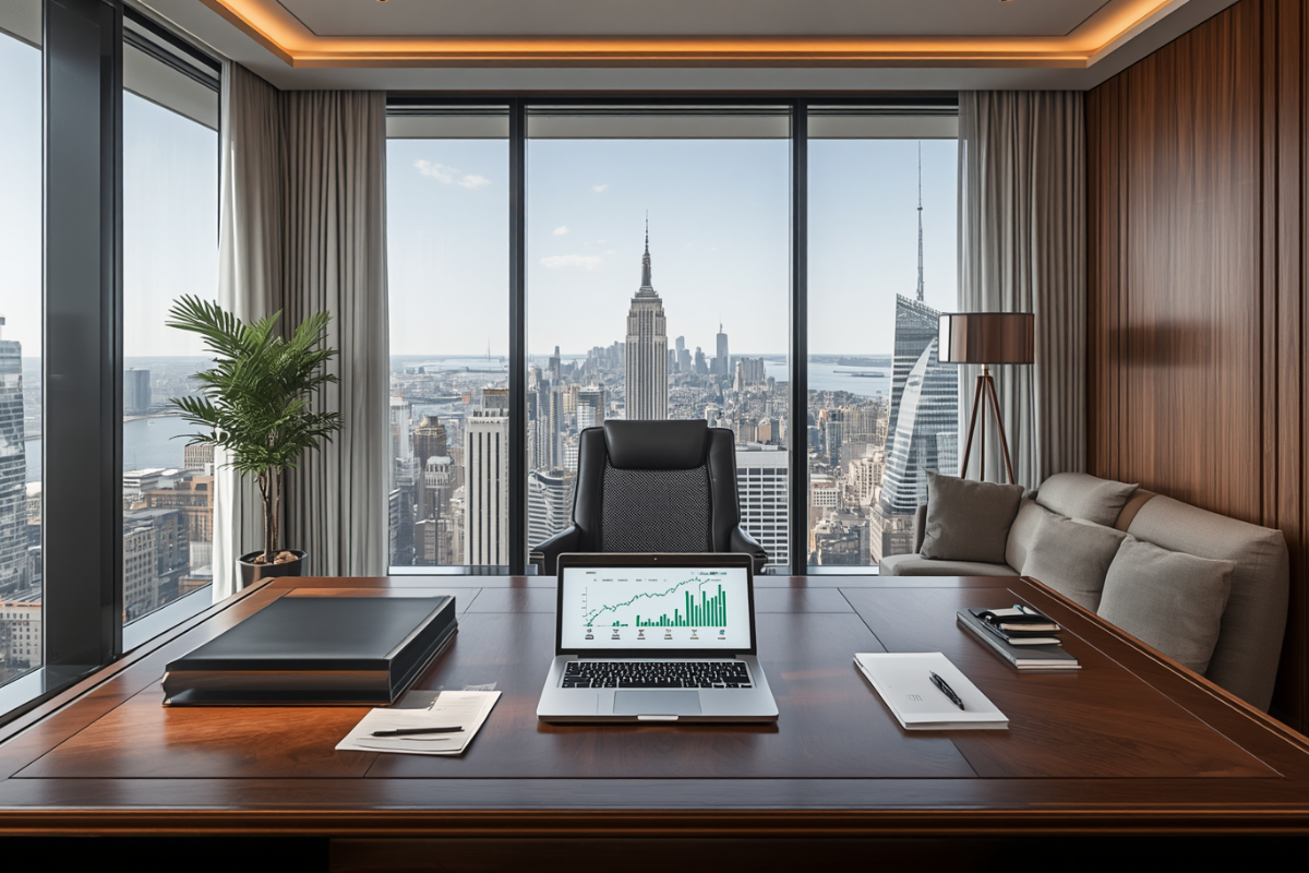 Luxury executive workspace representing high-net-worth insurance producer career opportunities